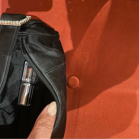 Purse Vintage Rhinestone Buckle Satin Shoulder Bag - Picture 8 of 8